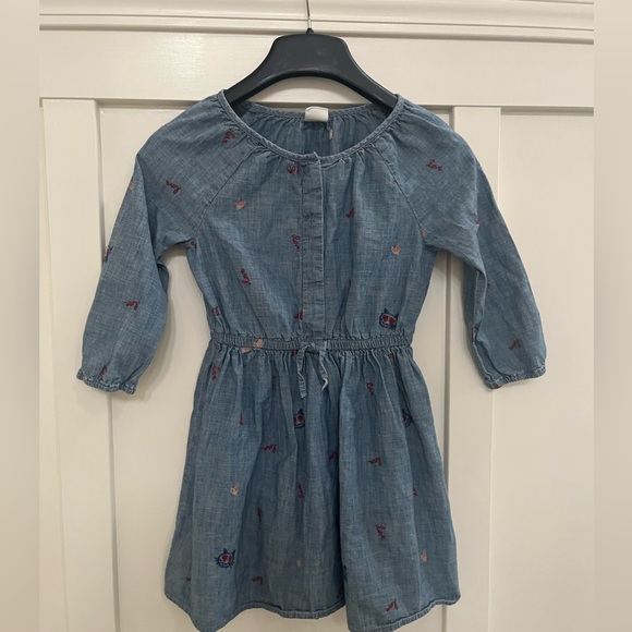 Gap Kids Chambray Valentine Dress sz M - Picture 1 of 5
